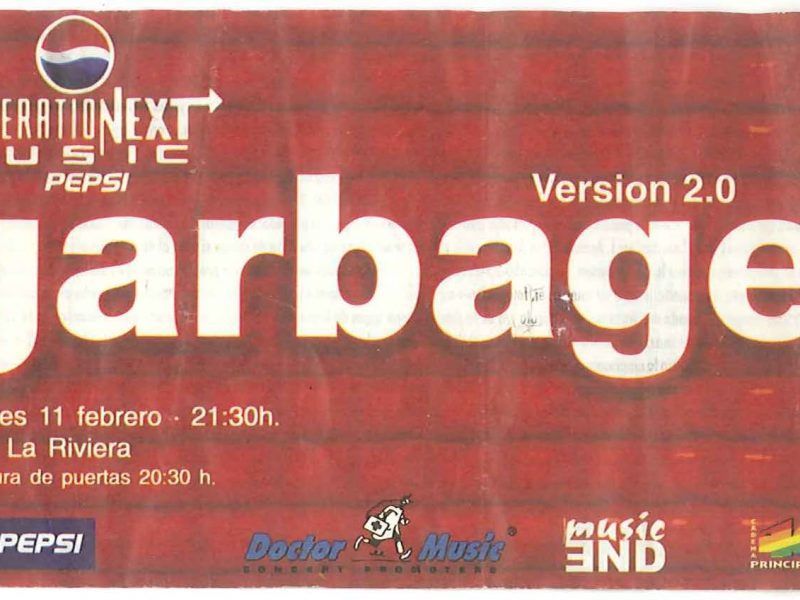 Entrada del concierto del grupo de Shirley Manson en Madrid Garbage