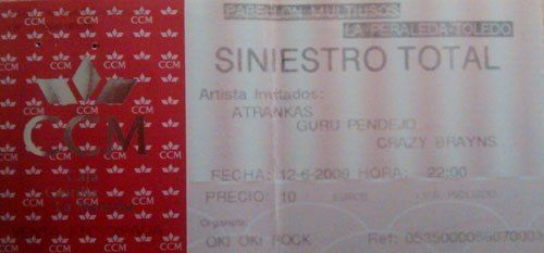 Crónica del concierto de Siniestro Total en Toledo 2009