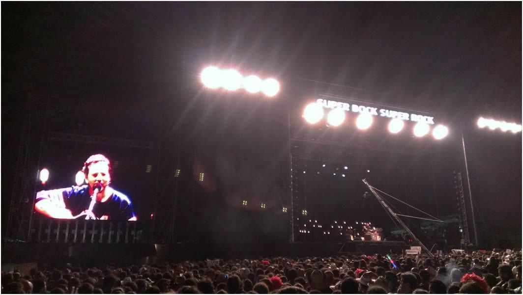 Eddie Vedder en concierto en el Super Bock Super Rock de Portugal.