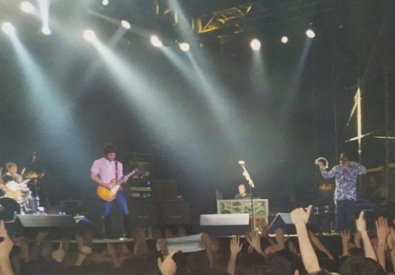 Liam Gallagher y Noel Gallagher con Oasis en Madrid